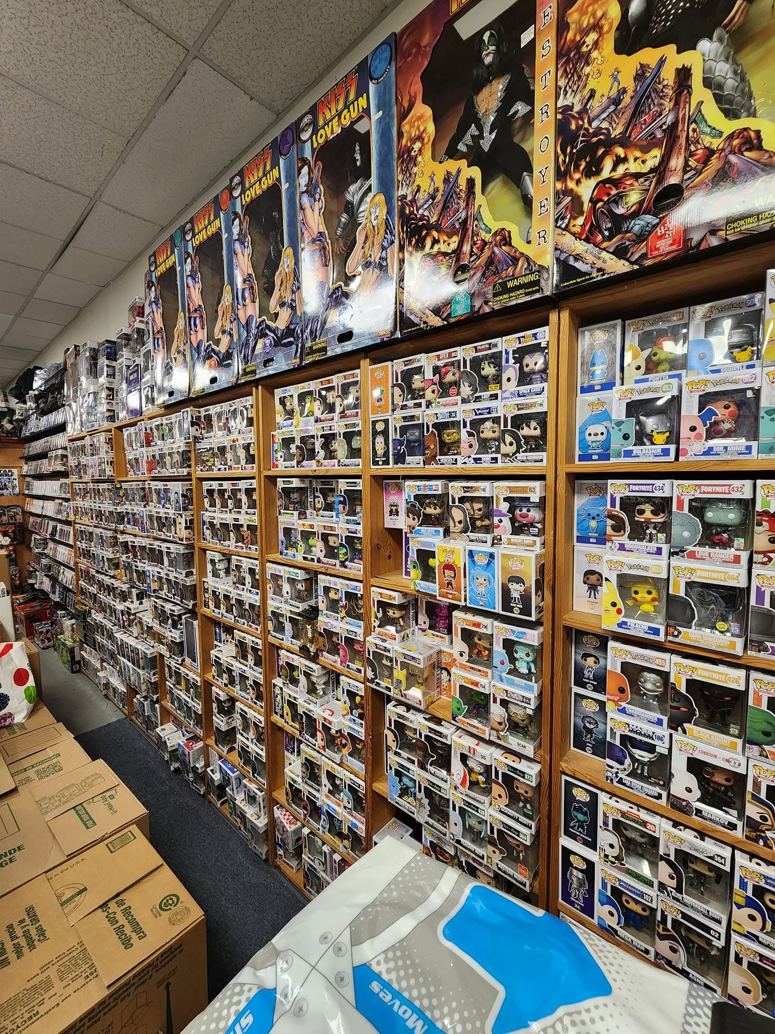 Collectibles on display at M&J