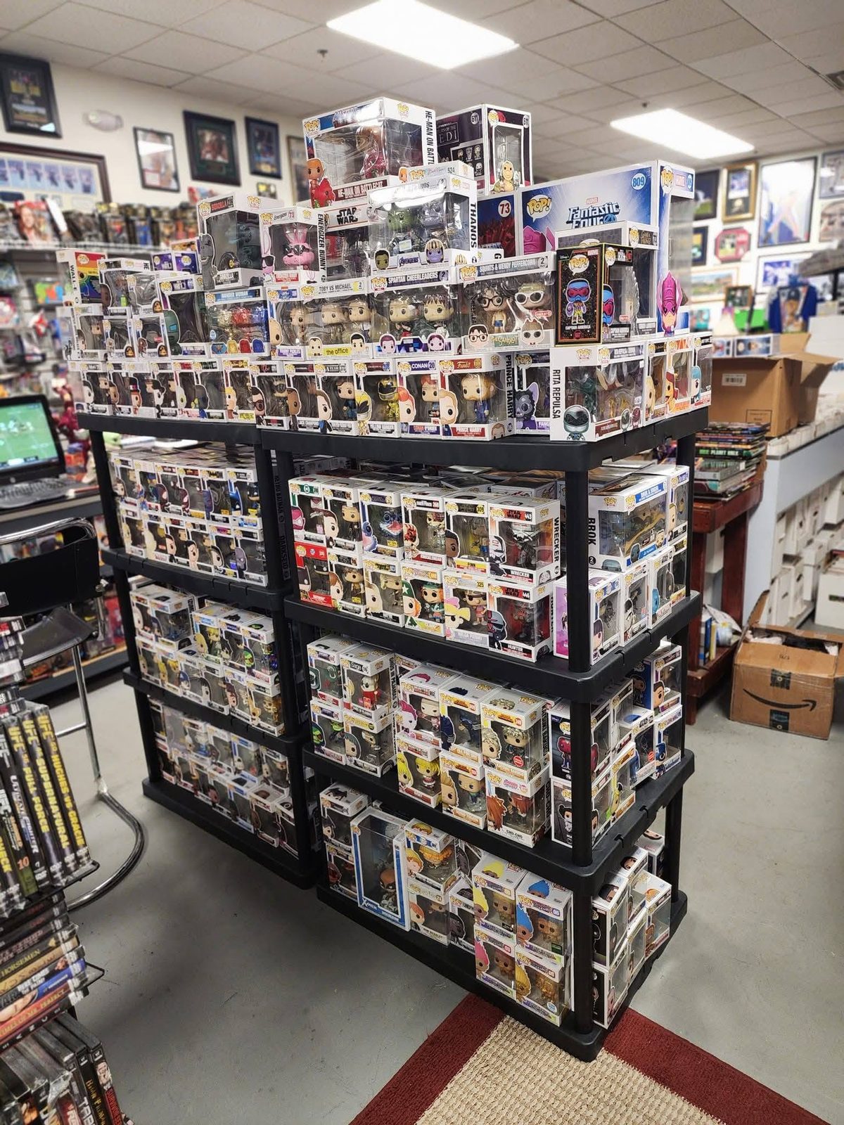 Funko racks at M&J